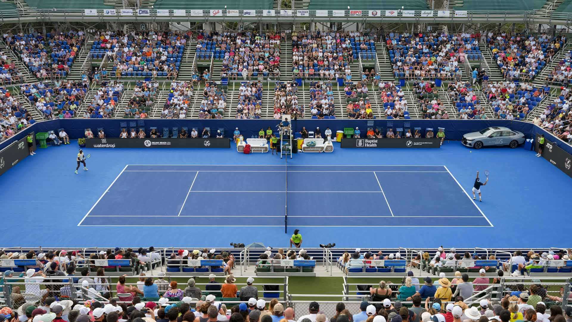 Delray Beach Atp Tournament Tennis Matches Action