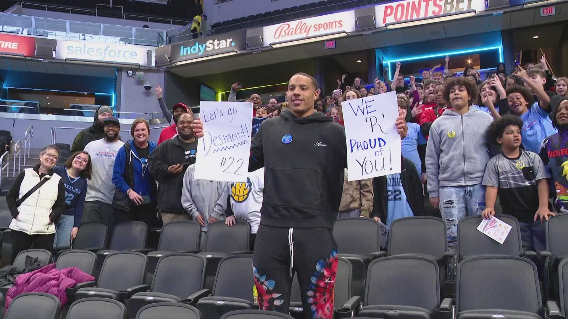 Desmond Bane Basketball Game Children Cheering