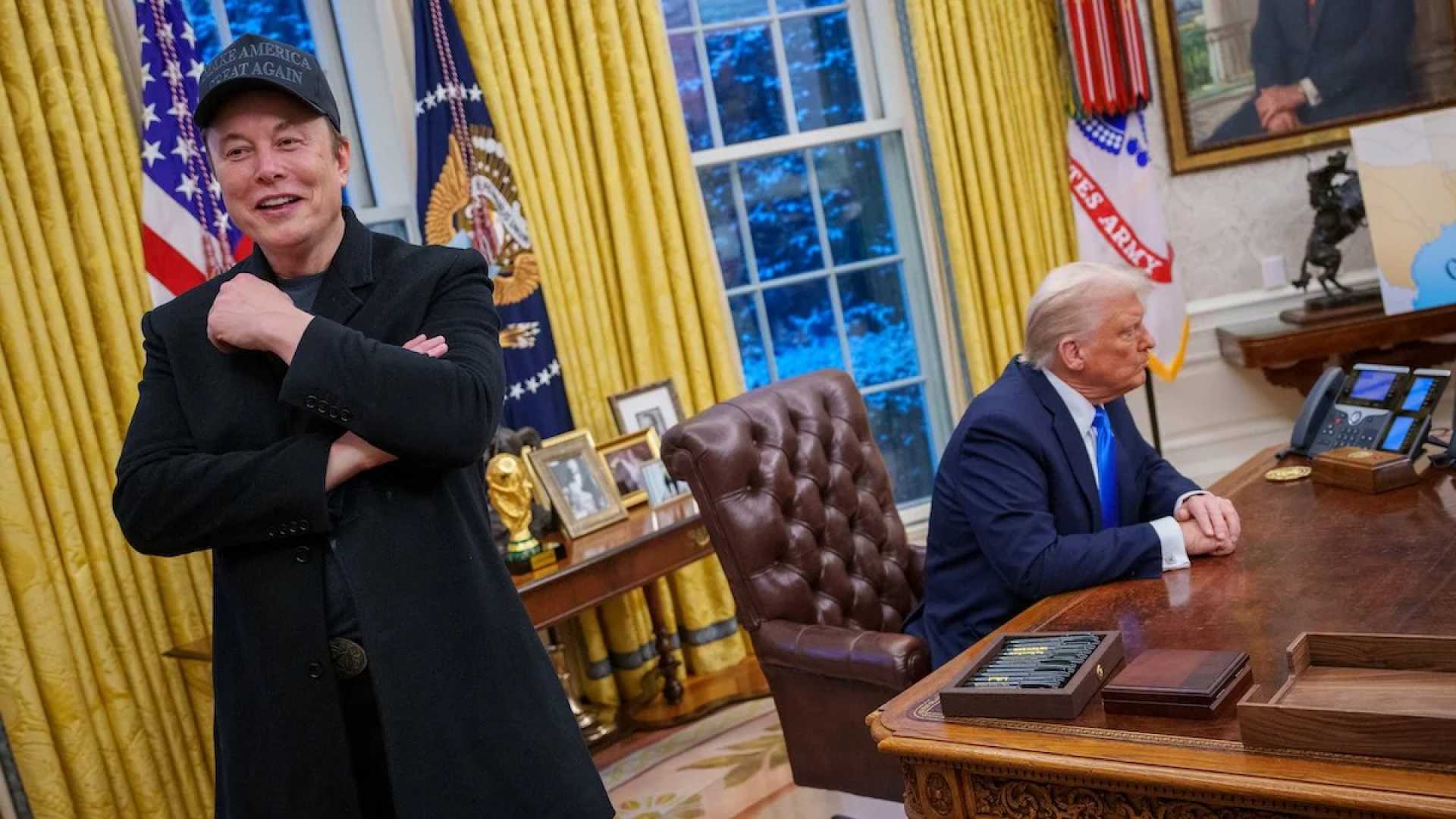 Elon Musk Donald Trump Oval Office Press Conference