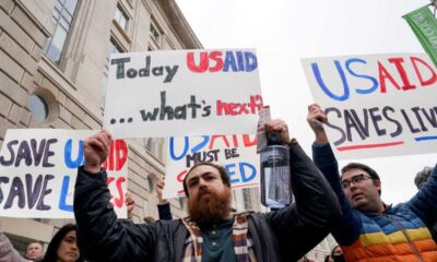 Elon Musk, Usaid Headquarters, Us Government Offices, Protest