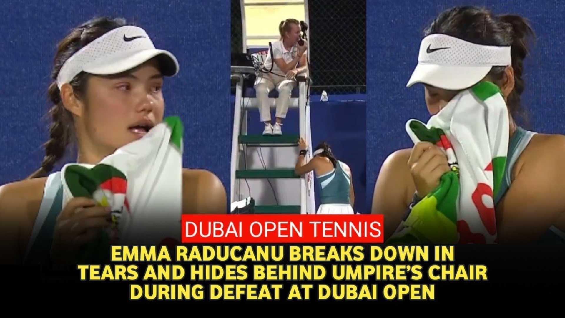 Emma Raducanu Tears Dubai Tennis Championships