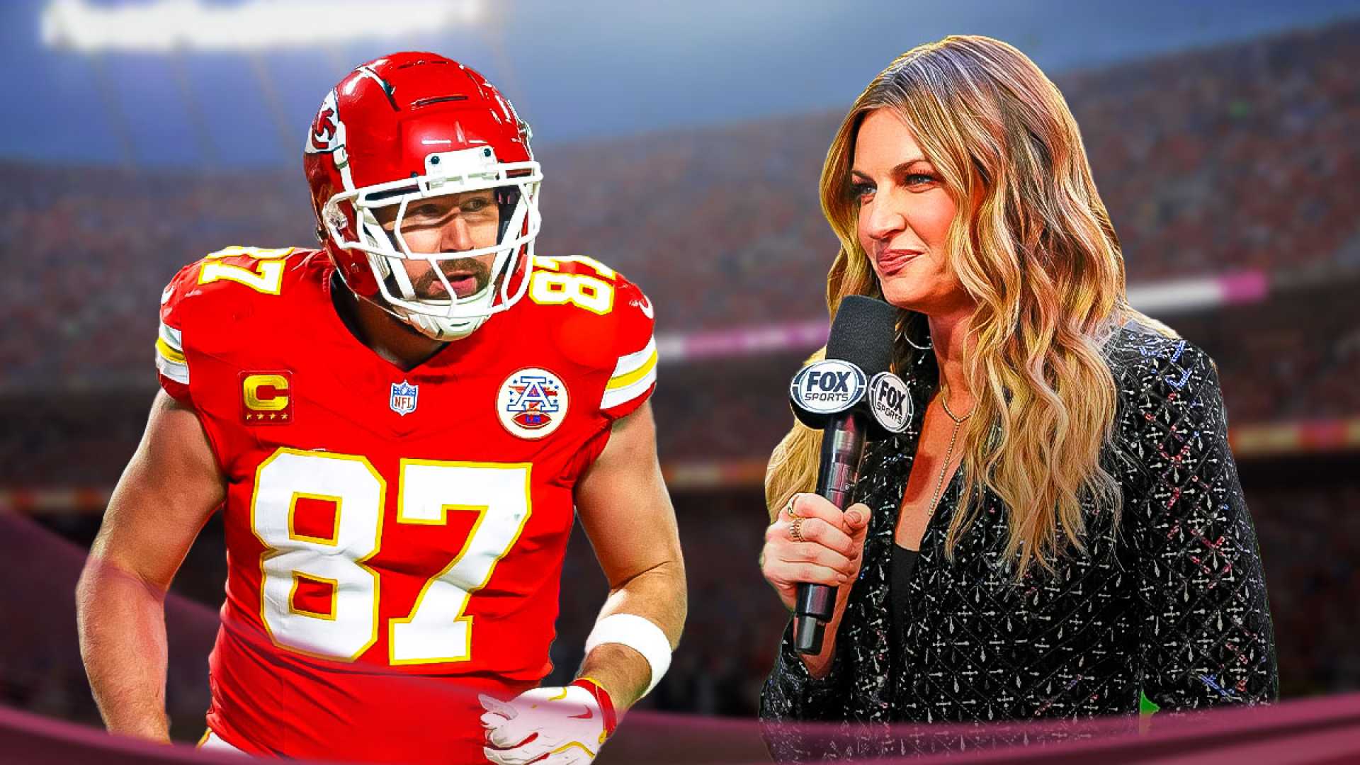 Erin Andrews Travis Kelce Super Bowl