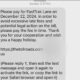 Fastrak Toll Scam Text Message Example