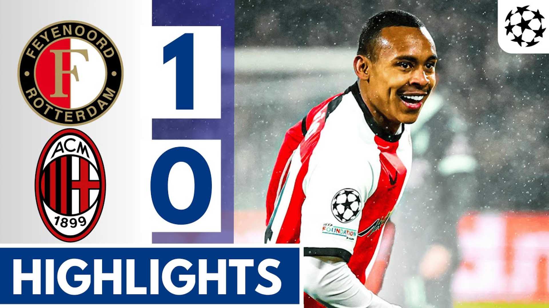 Feyenoord Vs Ac Milan Champions League Highlights