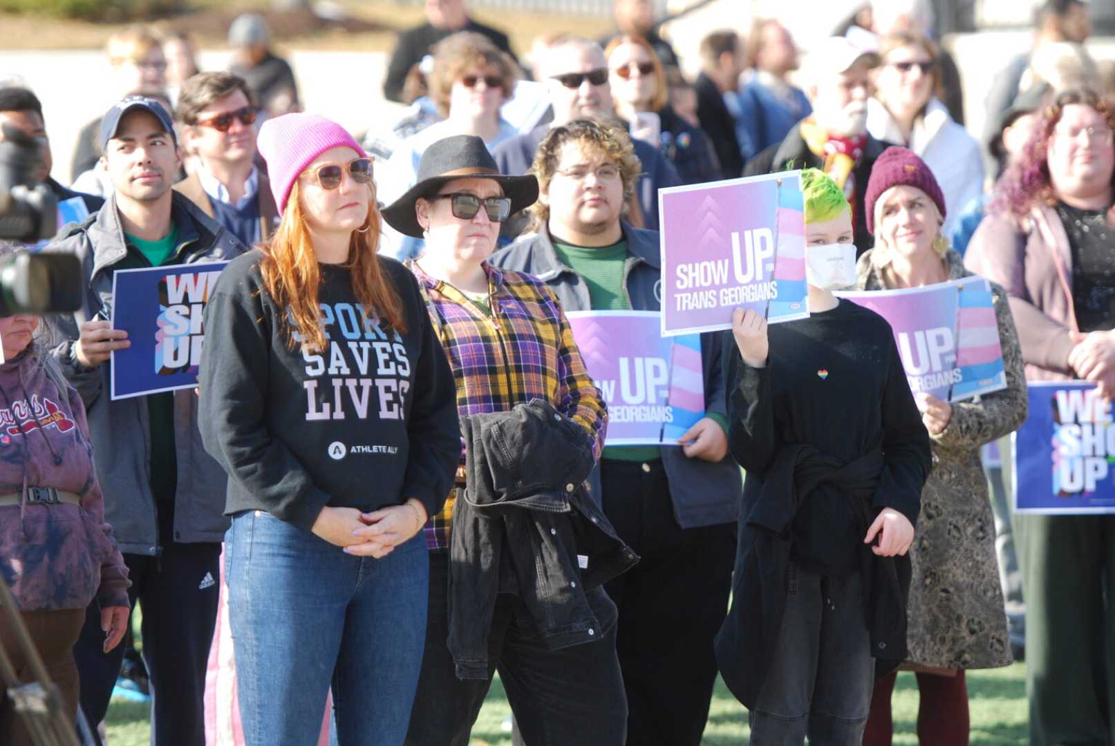 Georgia State Capitol Transgender Sports Bill Protest