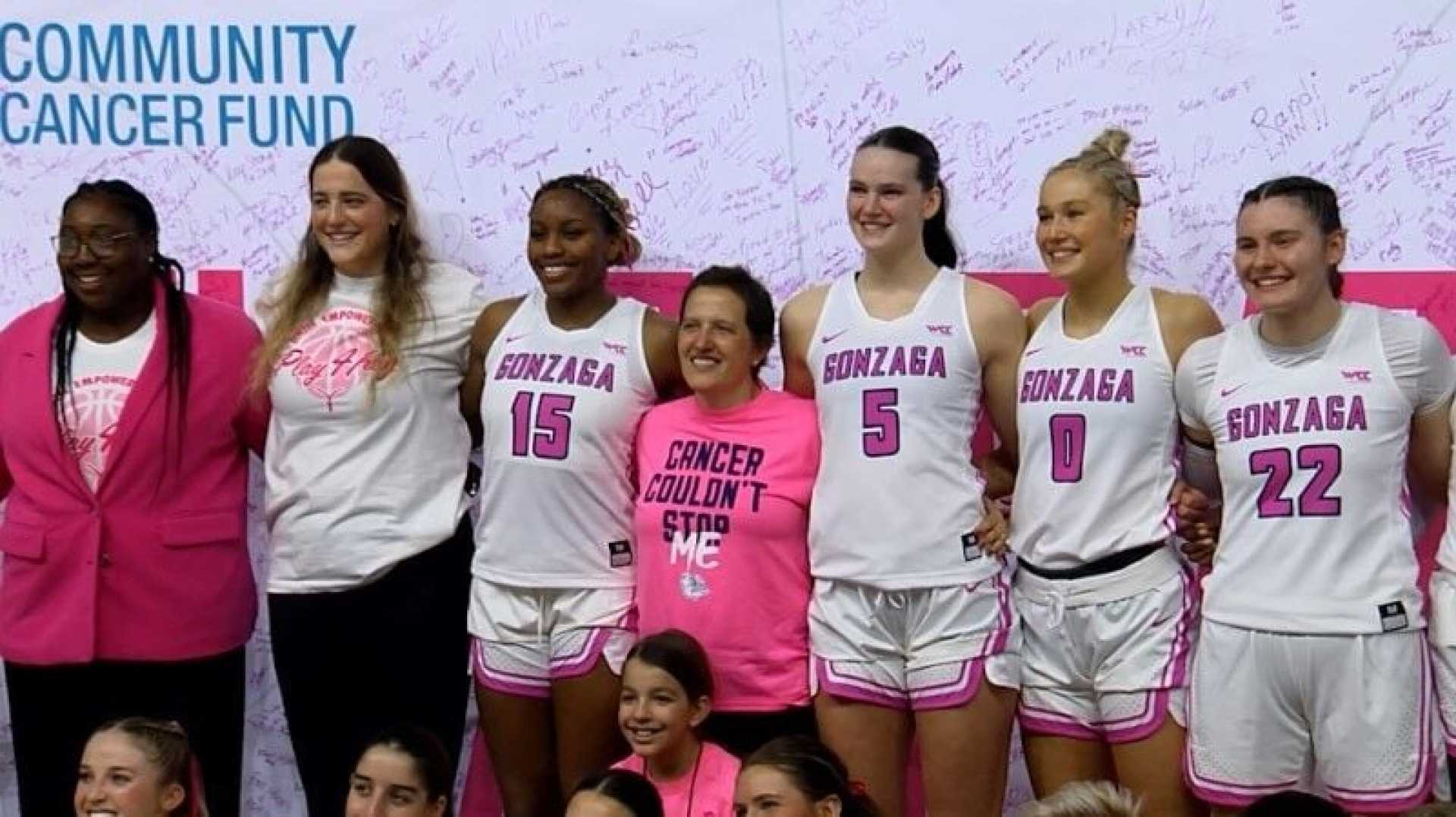 Gonzaga Women's Basketball Pink Game Team Photo