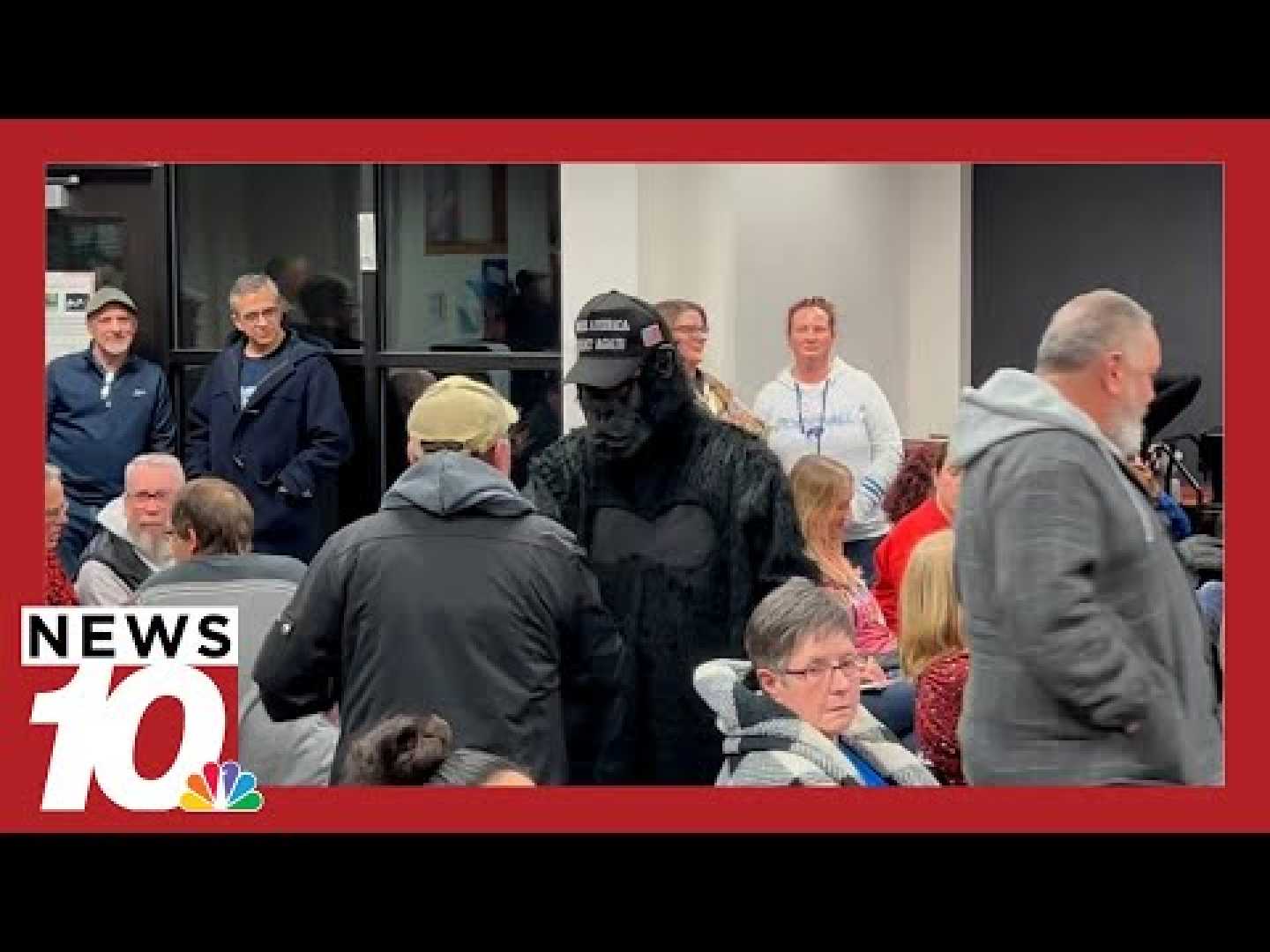 Gorilla Suit Protest Penfield School Board Meeting