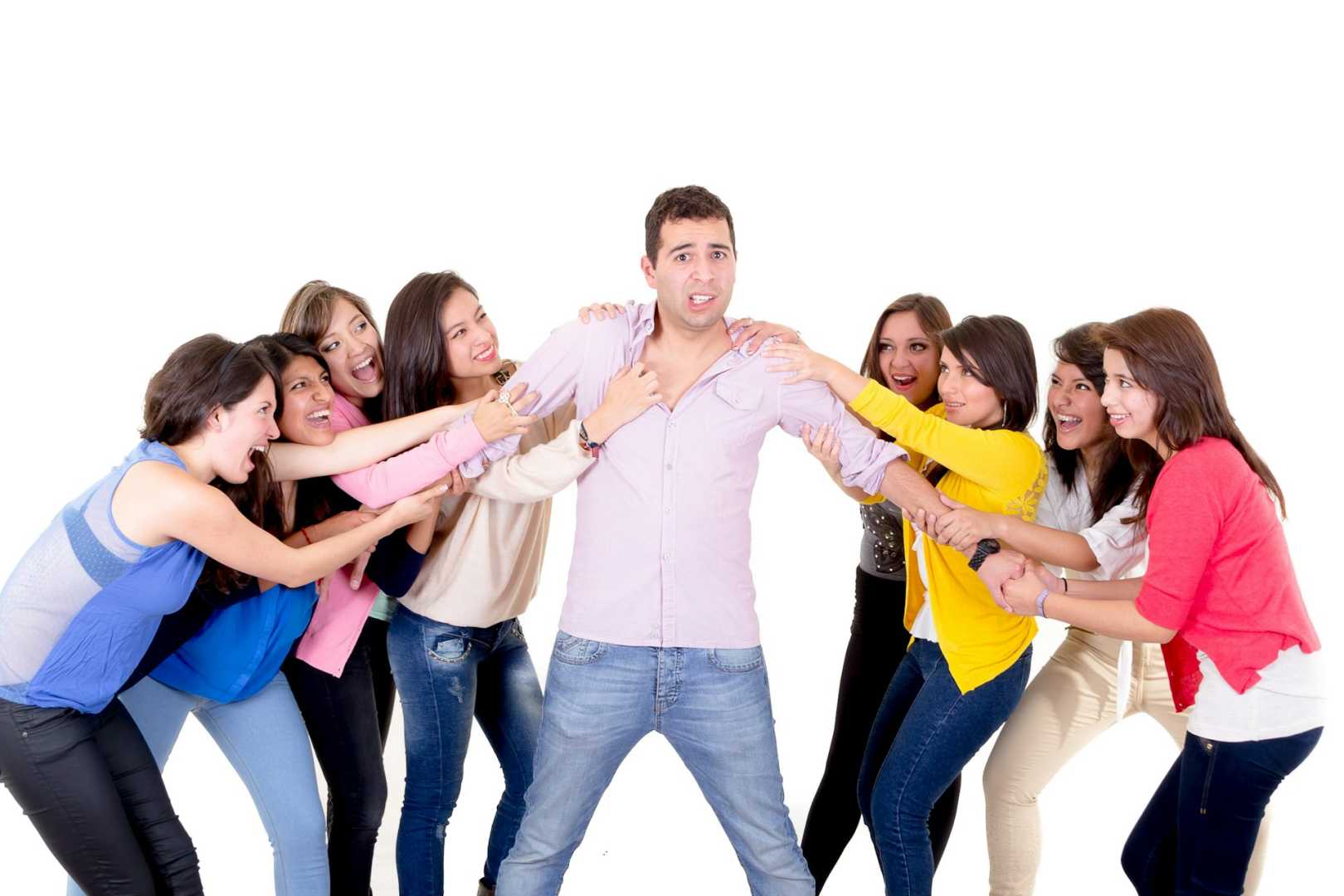 Group Of Four Friends, Two Women, Two Gay Men Hanging Out Together