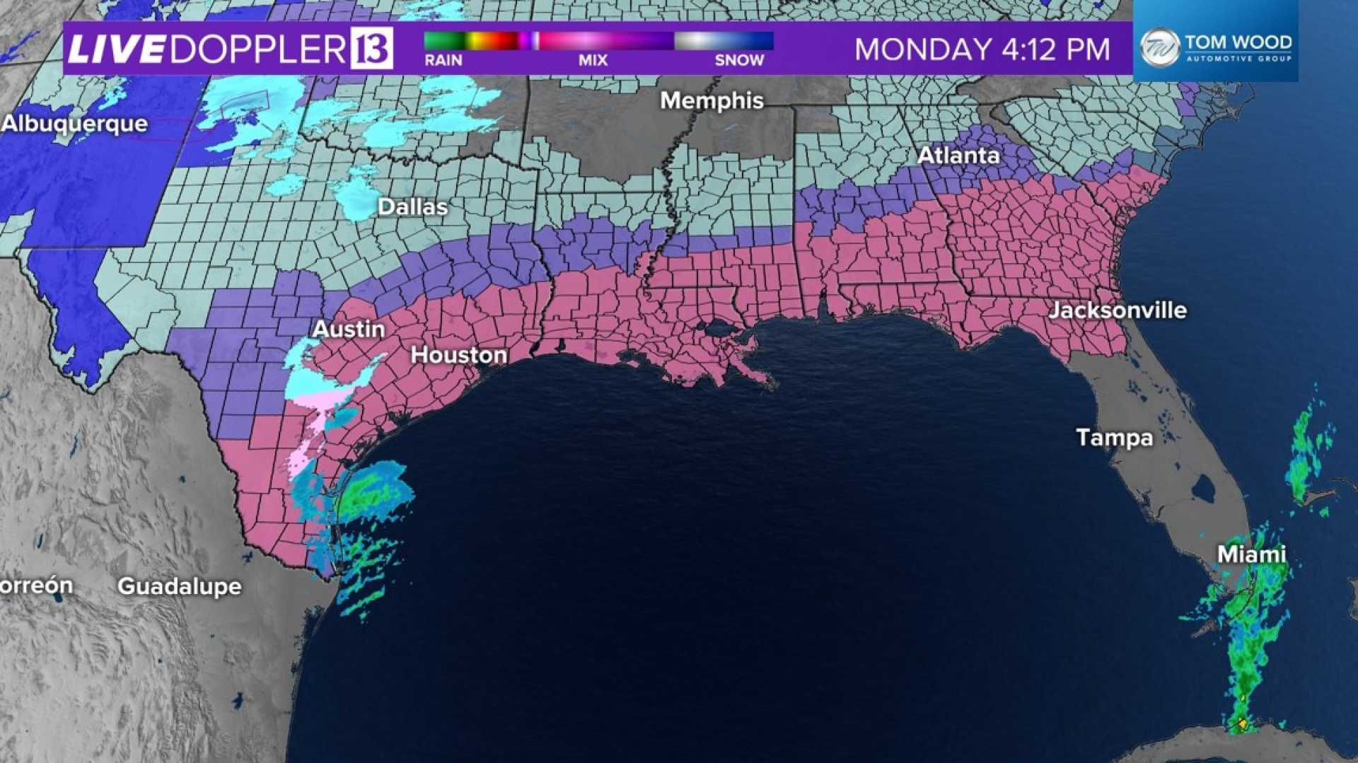 Gulf Coast Snowstorm 2025 Florida Texas