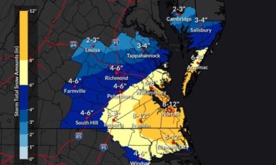 Hampton Roads Winter Storm Snowfall Forecast