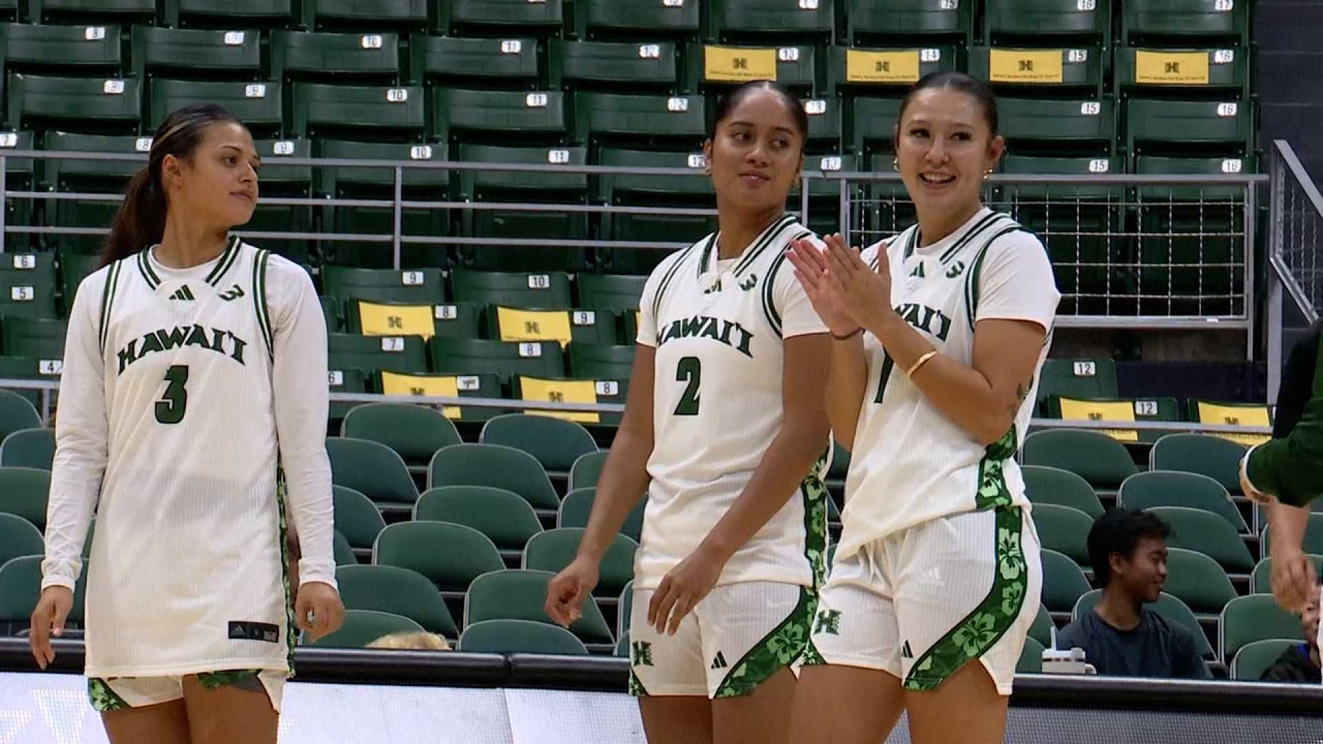 Hawaii Basketball Team Win Celebration