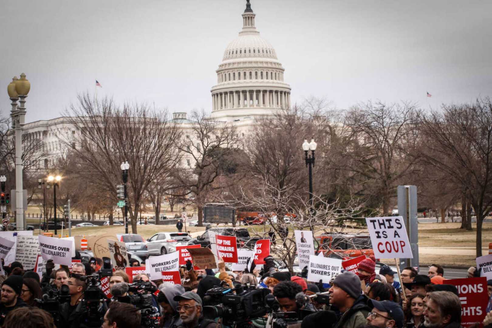 House Democrats Protesting Outside Department Of Education Building