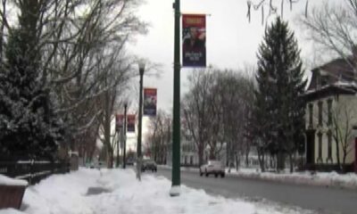 Icy Sidewalks In Troy New York Winter