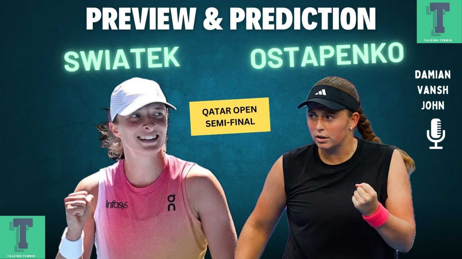 Iga Swiatek Jelena Ostapenko Doha Semifinals 2025