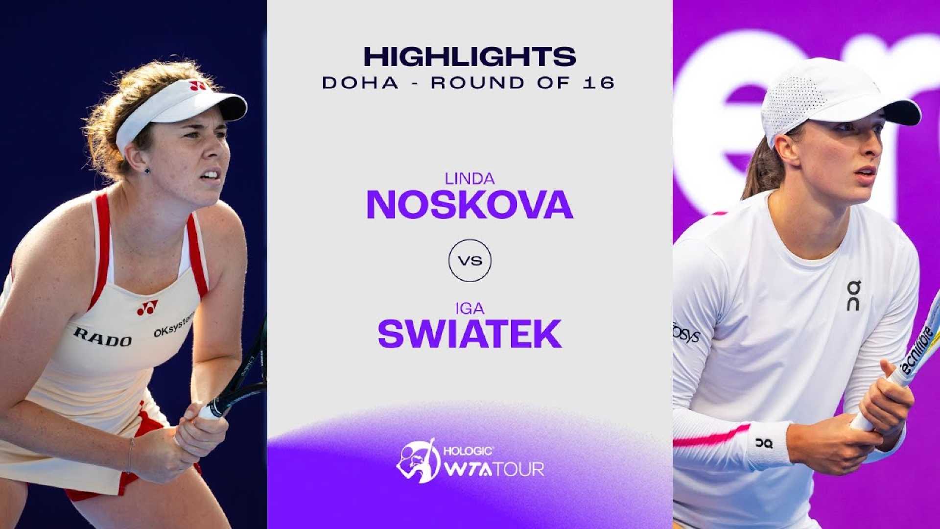 Iga Swiatek Tennis Match Doha 2025