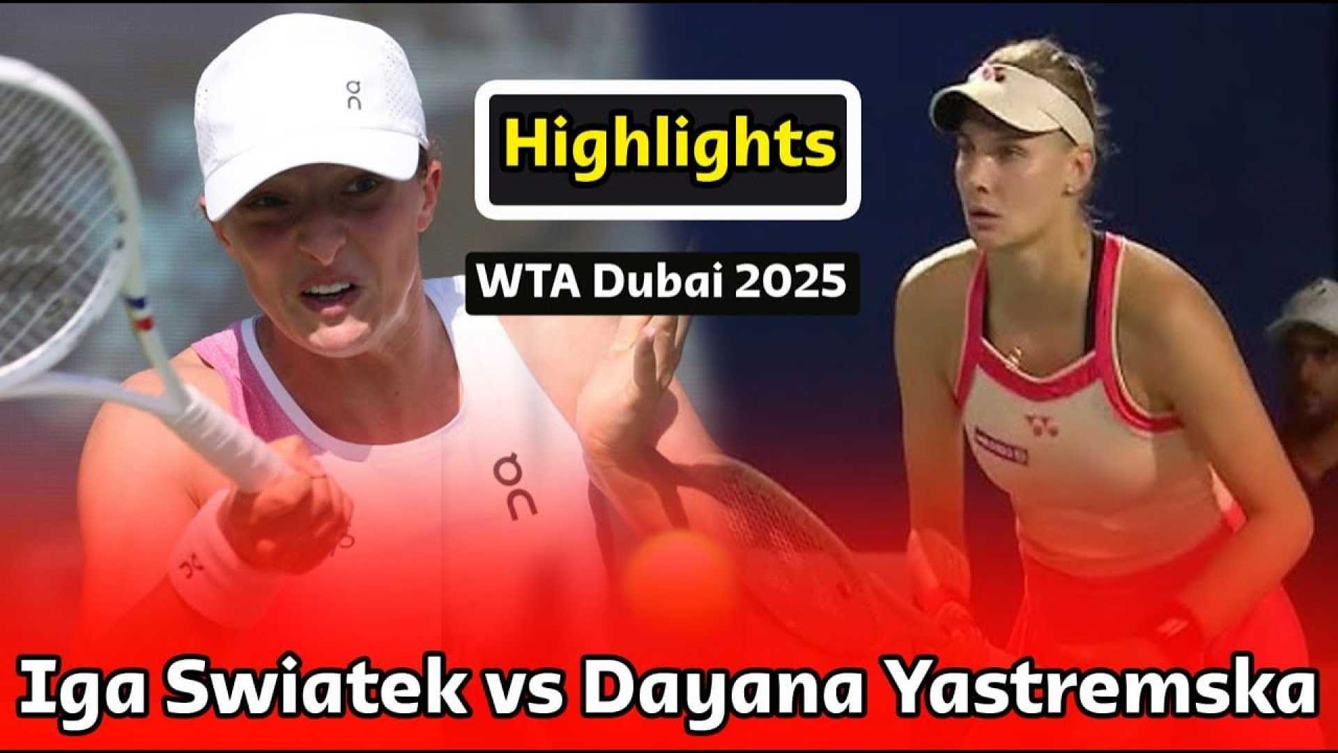 Iga Swiatek Tennis Match Dubai 2025