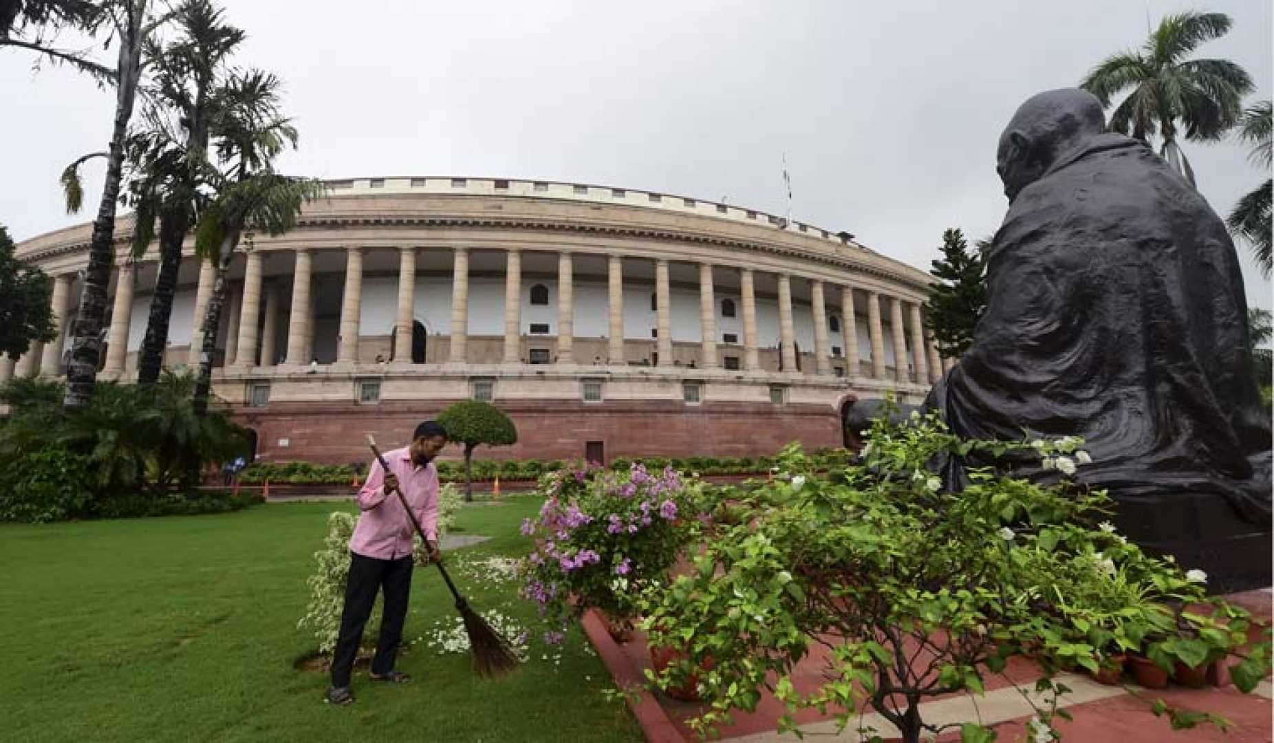 Indrajit Gupta Statue In Parliament