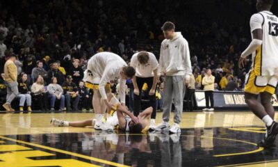 Iowa Hawkeyes Basketball Team In Action