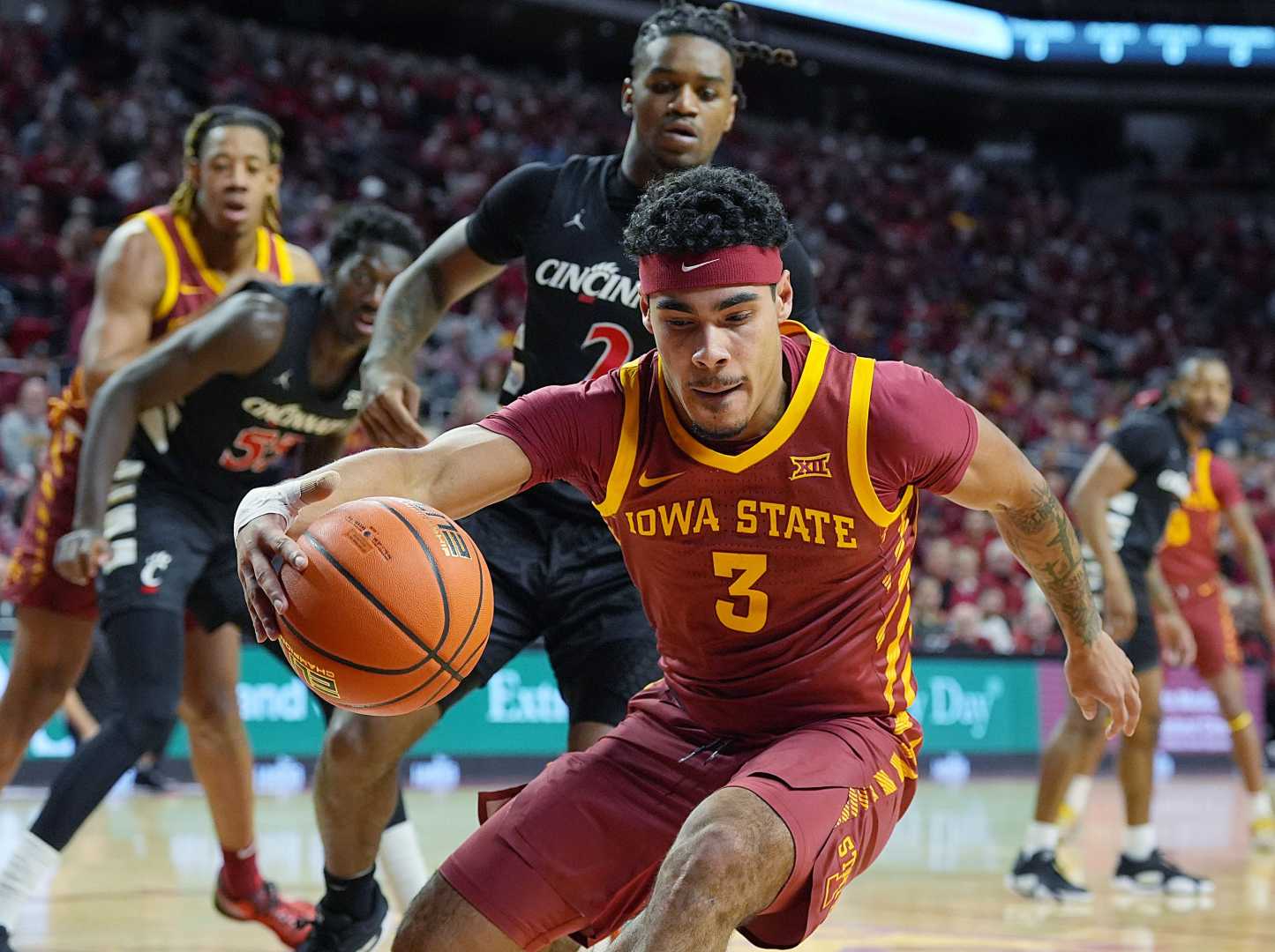 Iowa State Basketball Players In Action