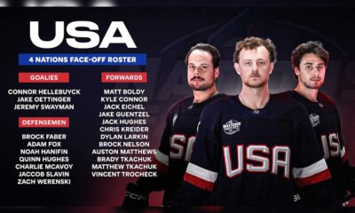 Jack Hughes Auston Matthews Jake Guentzel 4 Nations Tournament