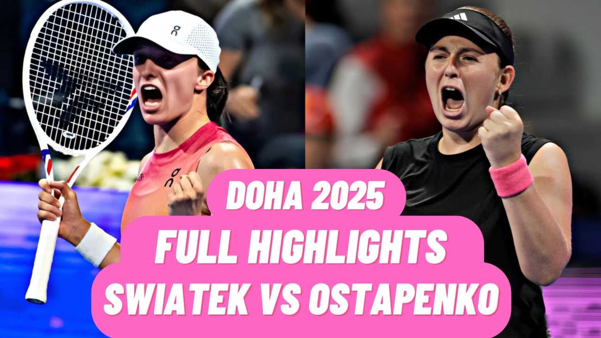 Jelena Ostapenko Iga Swiatek Qatar Open Semis