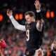 Joe Burrow Cincinnati Bengals Quarterback Celebrating Victory