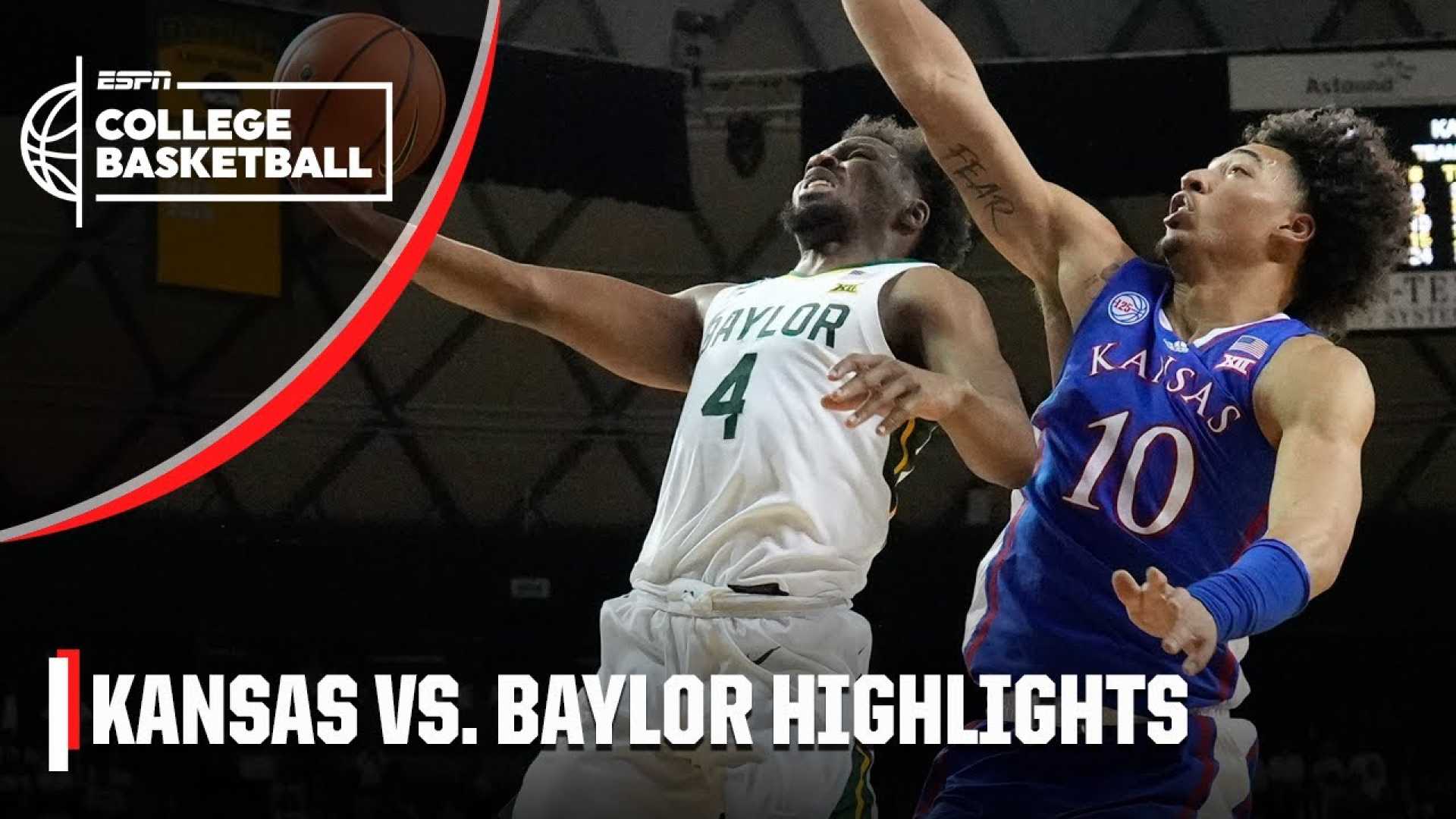 Kansas Jayhawks Vs Baylor Bears Basketball Game