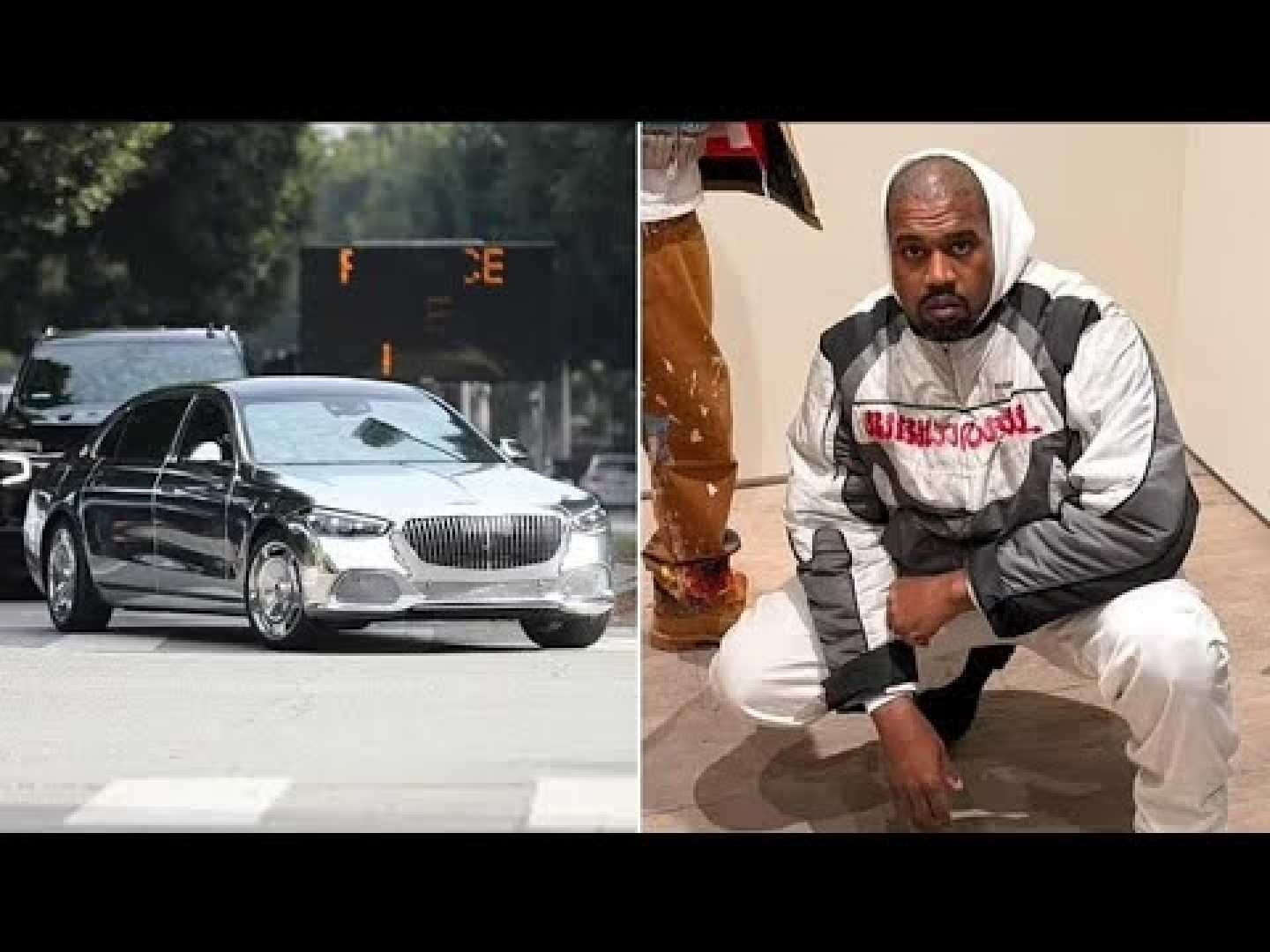 Kanye West Chrome Mercedes Maybach Los Angeles Traffic