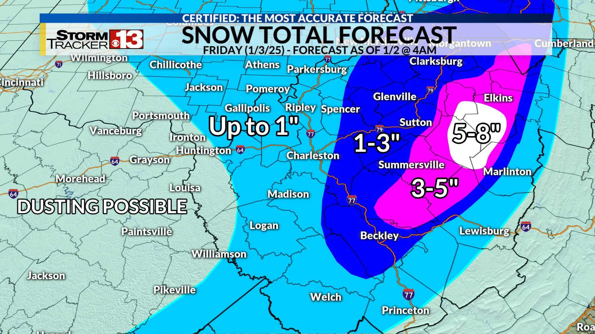 Kentucky West Virginia Winter Storm Snow