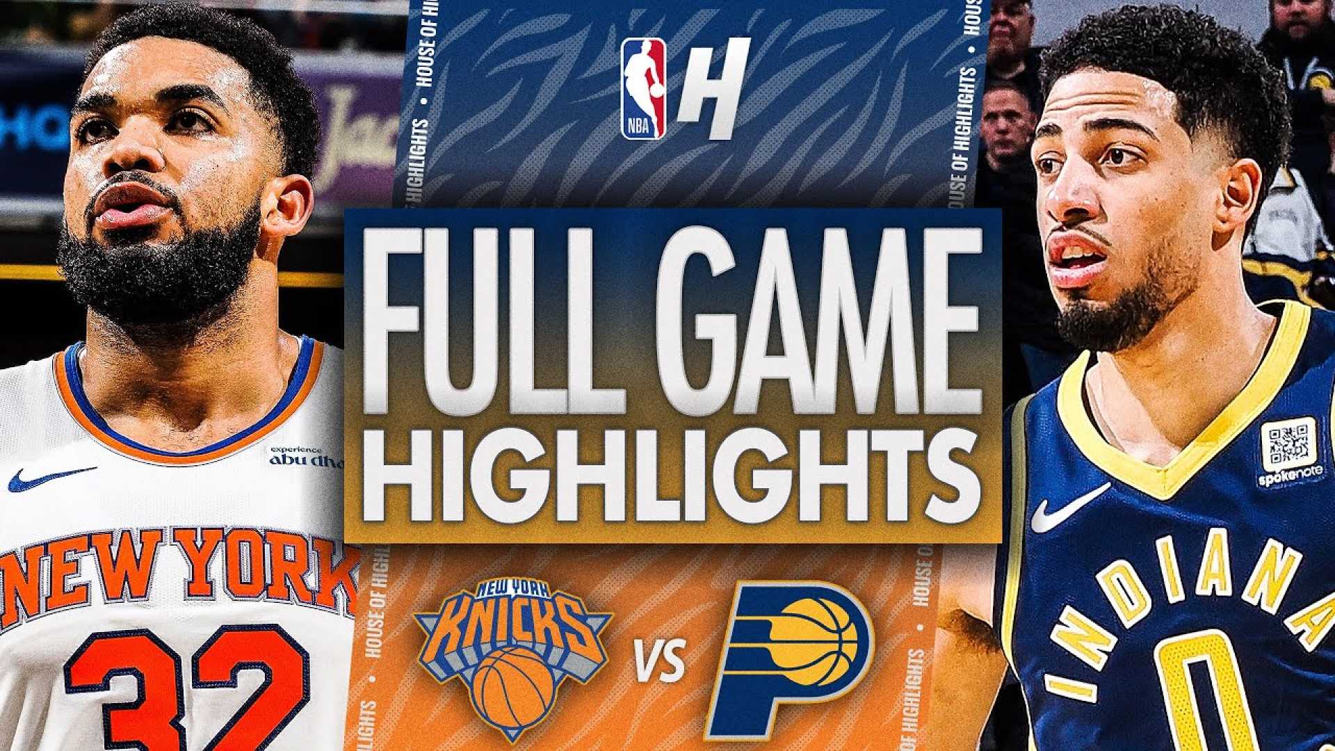 Knicks Vs Pacers Basketball Game Highlights