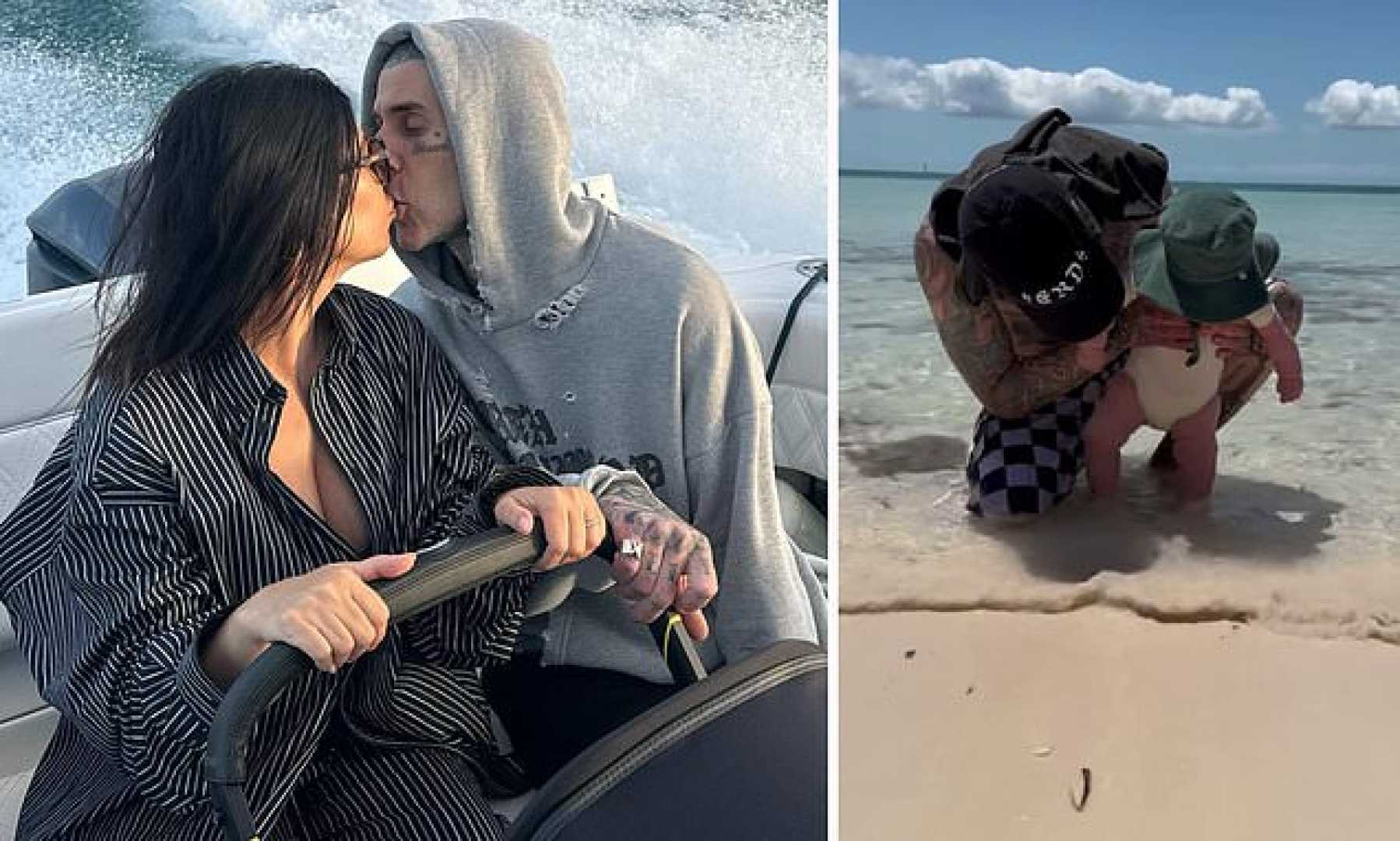 Kourtney Kardashian Beach Photos With Son Rocky Barker