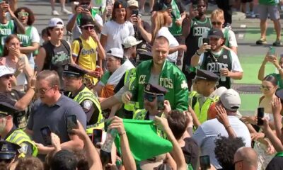 Kristaps Porzingis Boston Celtics Fans Celebration