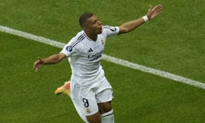 Kylian Mbappe Scoring A Goal For Real Madrid