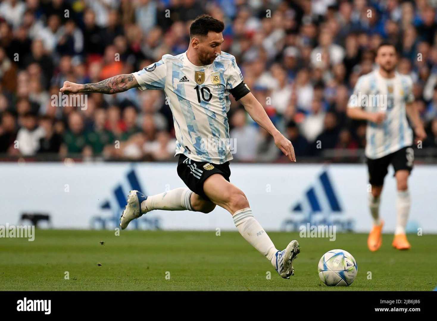 Lionel Messi In Action During Soccer Match