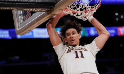 Los Angeles Lakers Center Jaxson Hayes Playing Basketball