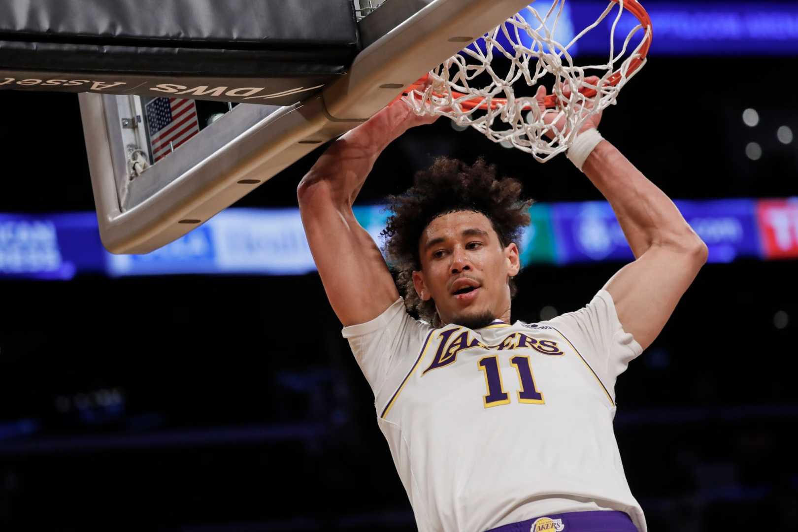 Los Angeles Lakers Center Jaxson Hayes Playing Basketball