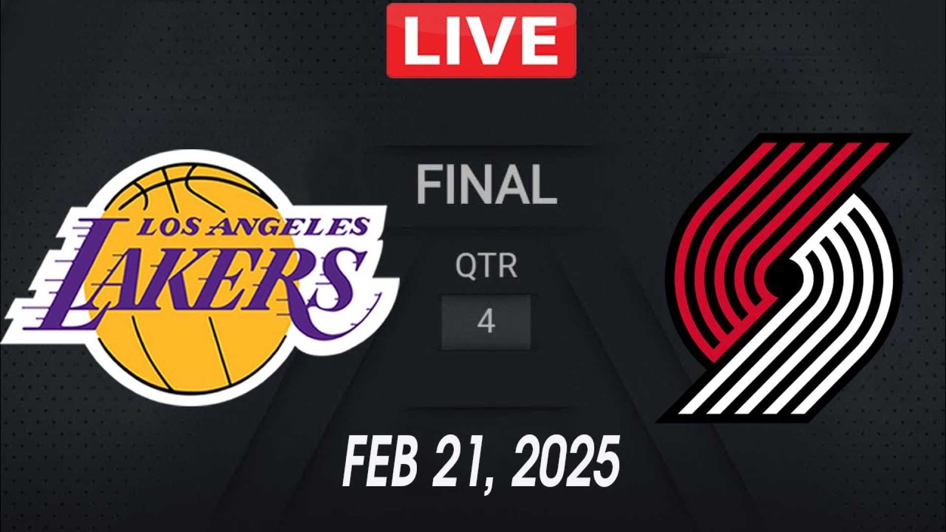 Los Angeles Lakers Vs Portland Trail Blazers February 2025