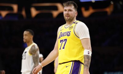 Luka Doncic Lakers Debut Celebration