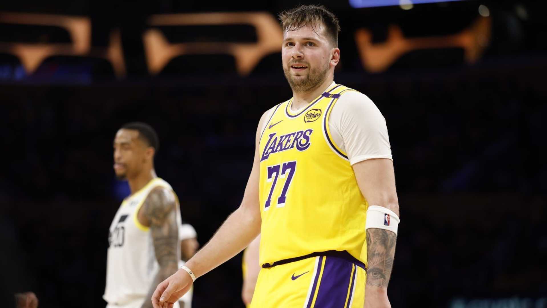 Luka Doncic Lakers Debut Celebration