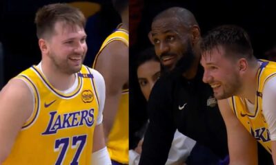 Luka Doncic Lebron James Lakers Game Photo