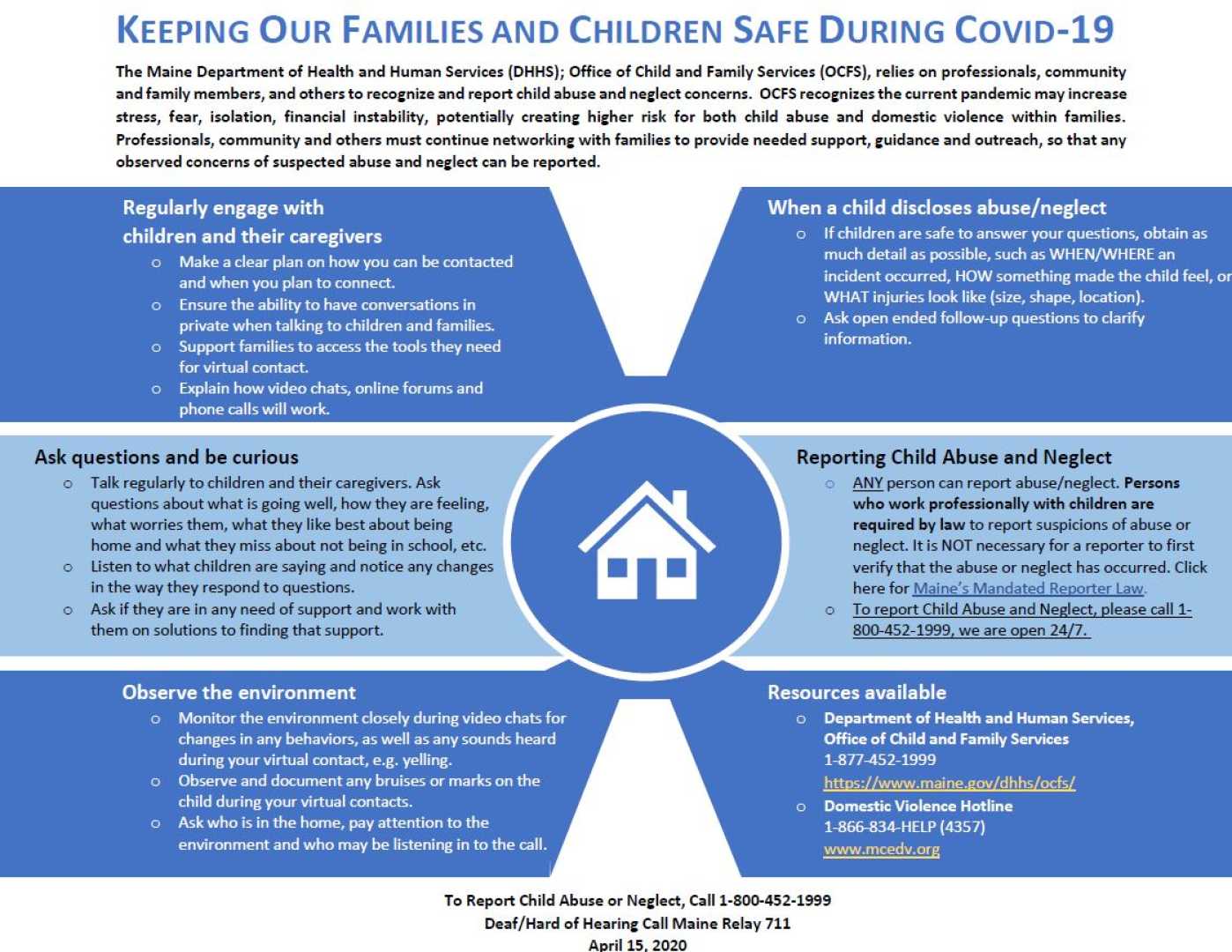 Maine Child Safety Family Support Plan