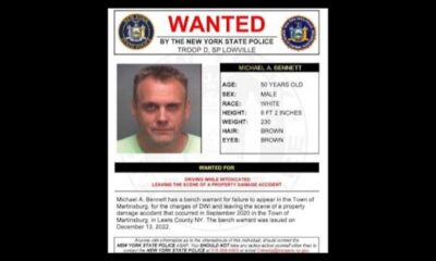 Man Wanted For Dui Crash, Lewis County, Ny