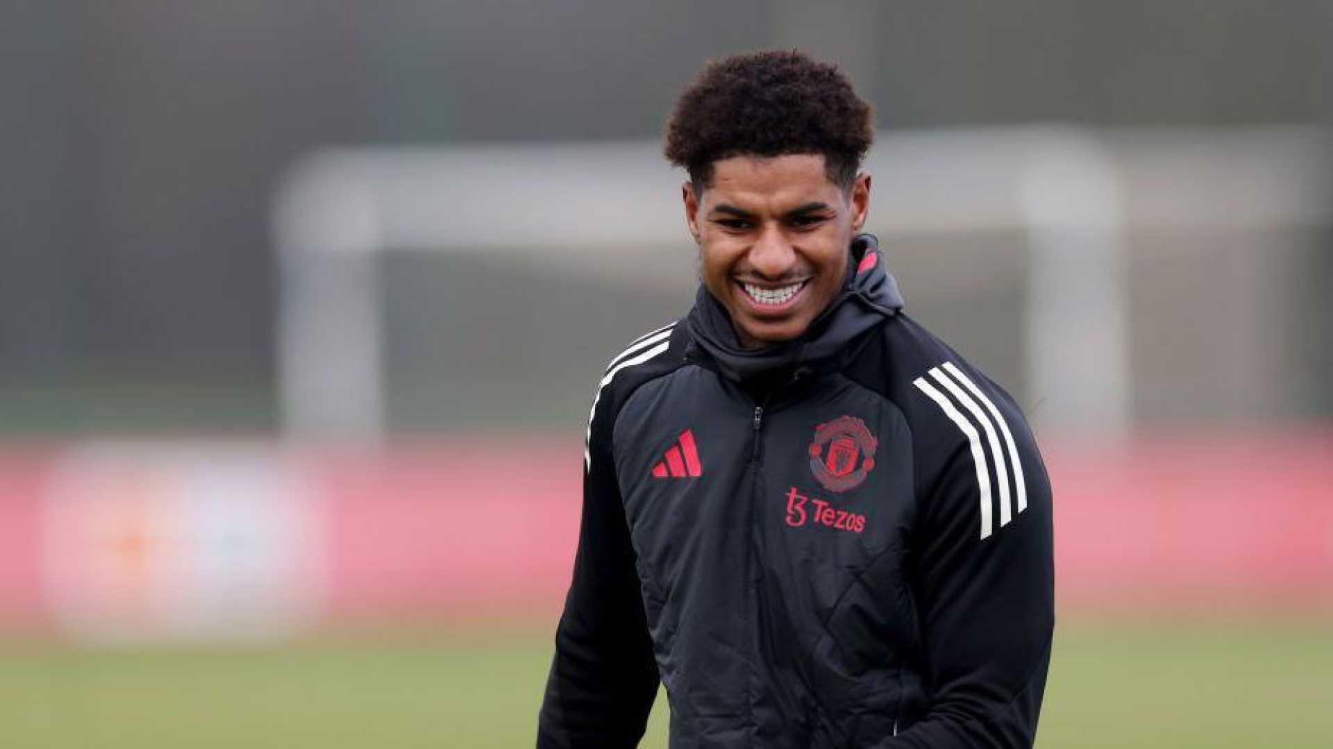 Marcus Rashford Aston Villa Training Session