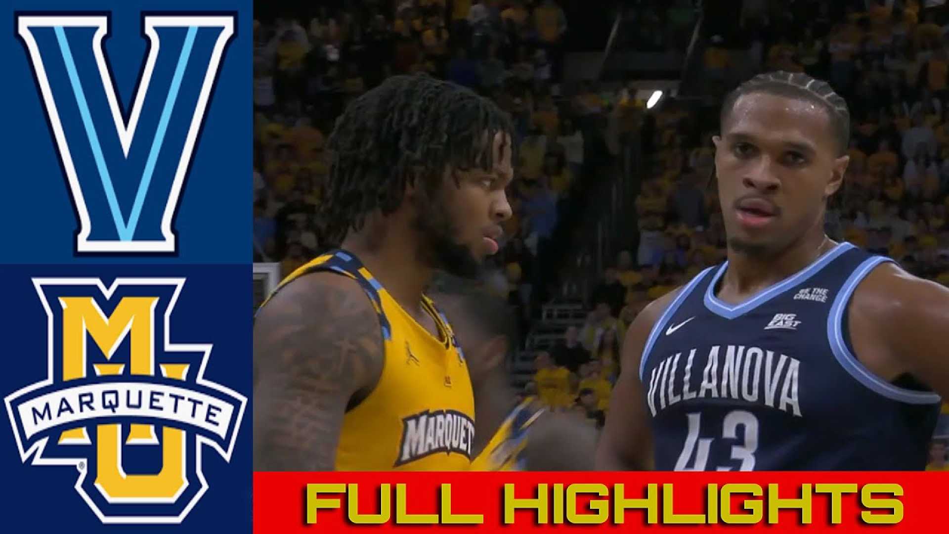 Marquette Vs Villanova College Basketball Game