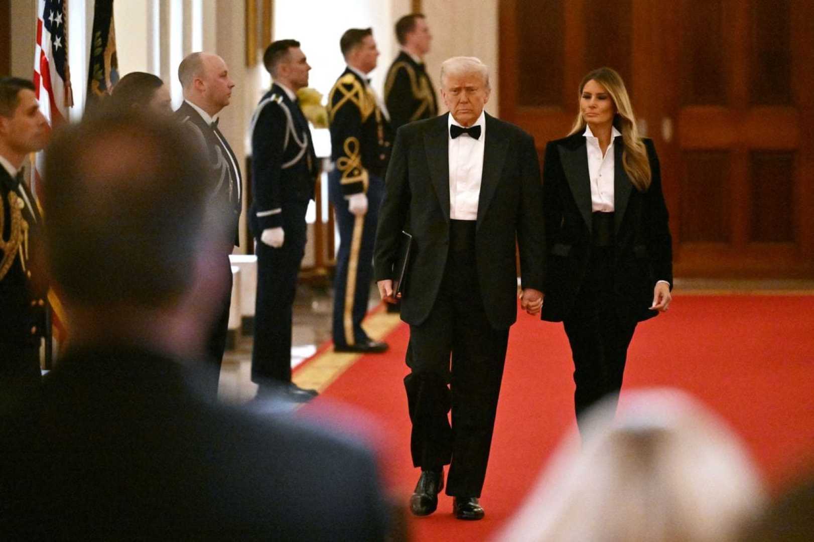 Melania Trump Tuxedo National Governors Association Dinner