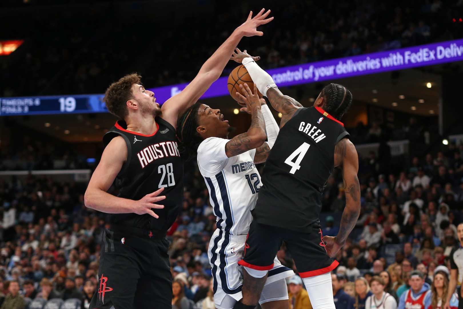 Memphis Grizzlies Vs Houston Rockets Game Action