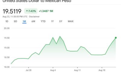 Mexican Peso Exchange Rate Graph 2025