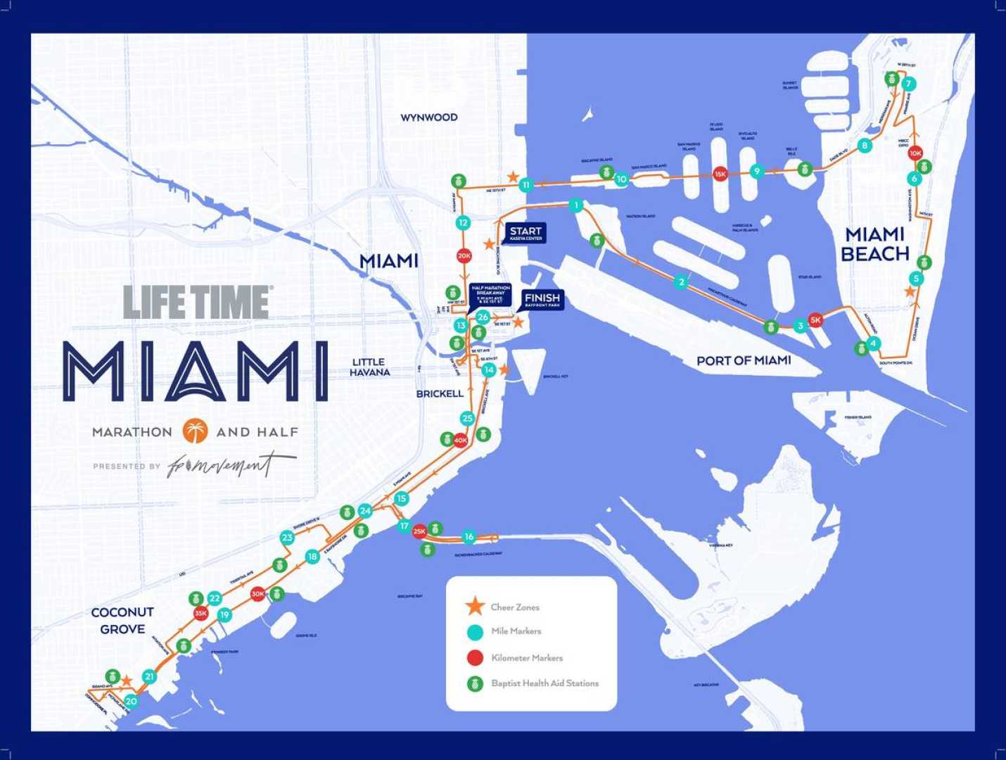 Miami Marathon 2025 Street Closures Map