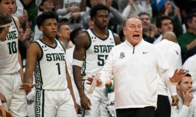 Michigan State Basketball Team At Galen Center Los Angeles