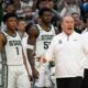 Michigan State Basketball Team At Galen Center Los Angeles